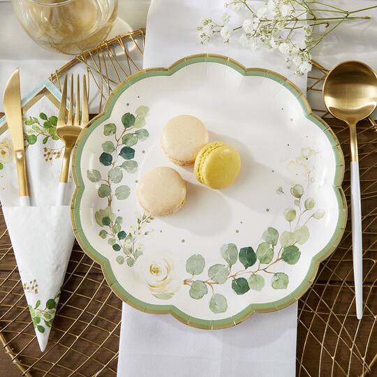 Kate Aspen® 9" Botanical Garden Premium Paper Plates, 32ct.